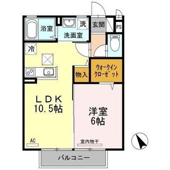 間取図 水島臨海鉄道水島本線/球場前駅 徒歩30分 1階 築19年
