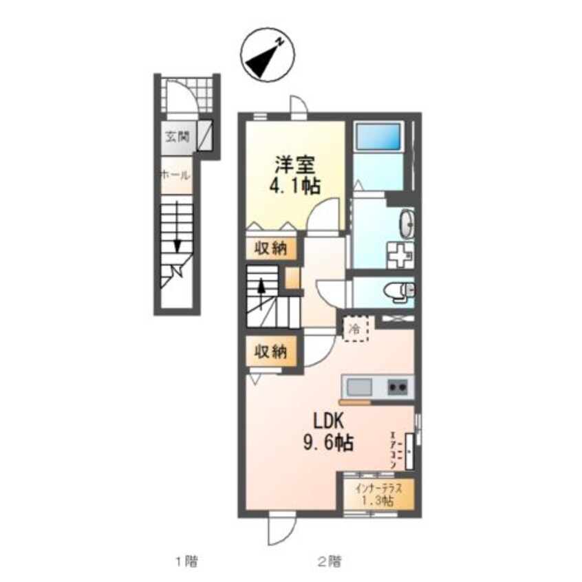 間取図 伯備線/総社駅 徒歩12分 2階 築3年