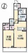 山陽本線（中国）/倉敷駅 徒歩33分 1階 築4年 1LDKの間取り