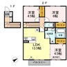 水島臨海鉄道水島本線/浦田駅 徒歩5分 2階 築8年 3LDKの間取り
