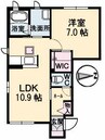 吉備線<桃太郎線>/東総社駅 徒歩16分 1階 築13年 1LDKの間取り