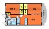 井原鉄道井原線/川辺宿駅 徒歩10分 3階 築14年 2DKの間取り