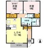 山陽本線（中国）/新倉敷駅 徒歩30分 1階 築11年 2LDKの間取り