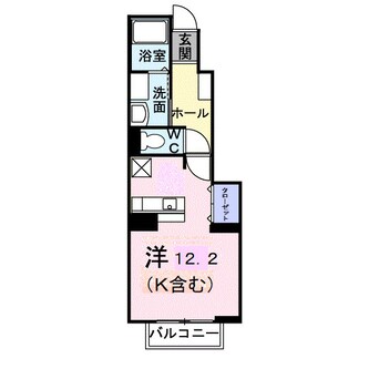 間取図 山陽本線（中国）/倉敷駅 徒歩12分 1階 築21年