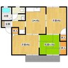 山陽本線（中国）/新倉敷駅 徒歩23分 2階 築27年 3DKの間取り