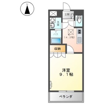 間取図 伯備線/総社駅 徒歩20分 1階 築18年