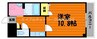 山陽本線（中国）/新倉敷駅 徒歩4分 3階 築19年 1Kの間取り