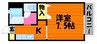 山陽本線（中国）/倉敷駅 徒歩12分 1階 築27年 1Kの間取り