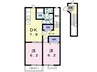 山陽本線（中国）/新倉敷駅 徒歩24分 2階 築25年 2DKの間取り