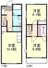 山陽本線（中国）/新倉敷駅 徒歩55分 1階 築5年 2LDKの間取り