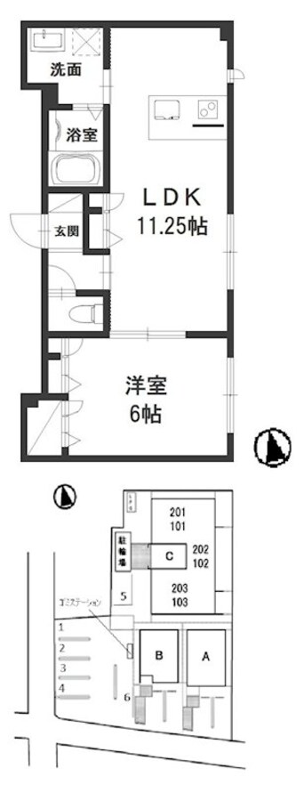 間取図 山陽本線（中国）/倉敷駅 徒歩12分 1階 築8年