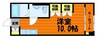 山陽本線（中国）/倉敷駅 徒歩15分 2階 築18年 1Rの間取り