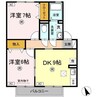 山陽本線（中国）/新倉敷駅 徒歩11分 1階 築21年 2DKの間取り