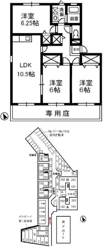 間取図 山陽本線（中国）/西阿知駅 徒歩11分 1階 築25年