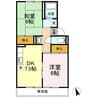 瀬戸大橋線/児島駅 徒歩16分 1階 築31年 2DKの間取り