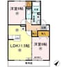 水島臨海鉄道水島本線/弥生駅 徒歩18分 1階 築22年 2LDKの間取り