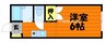 山陽本線（中国）/倉敷駅 徒歩15分 2階 築29年 1Kの間取り