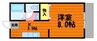 山陽本線（中国）/倉敷駅 徒歩23分 2階 築29年 1Kの間取り