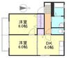水島臨海鉄道水島本線/福井駅 徒歩11分 2階 築22年 2DKの間取り