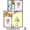 伯備線/総社駅 徒歩20分 2階 築21年 2LDKの間取り