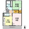 水島臨海鉄道水島本線/西富井駅 徒歩1分 2階 築39年 2DKの間取り