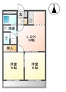 瀬戸大橋線/茶屋町駅 徒歩5分 2階 築26年 2DKの間取り