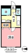山陽本線（中国）/中庄駅 徒歩18分 2階 築26年 1Kの間取り