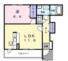 山陽本線（中国）/新倉敷駅 徒歩23分 1階 築16年 1LDKの間取り