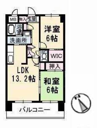 間取図 水島臨海鉄道水島本線/球場前駅 徒歩4分 2階 築21年