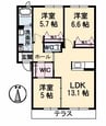 山陽本線（中国）/倉敷駅 徒歩29分 1階 築16年 3LDKの間取り