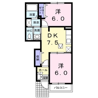 間取図 山陽本線（中国）/西阿知駅 徒歩18分 1階 築18年