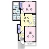 山陽本線（中国）/西阿知駅 徒歩18分 1階 築18年 2DKの間取り