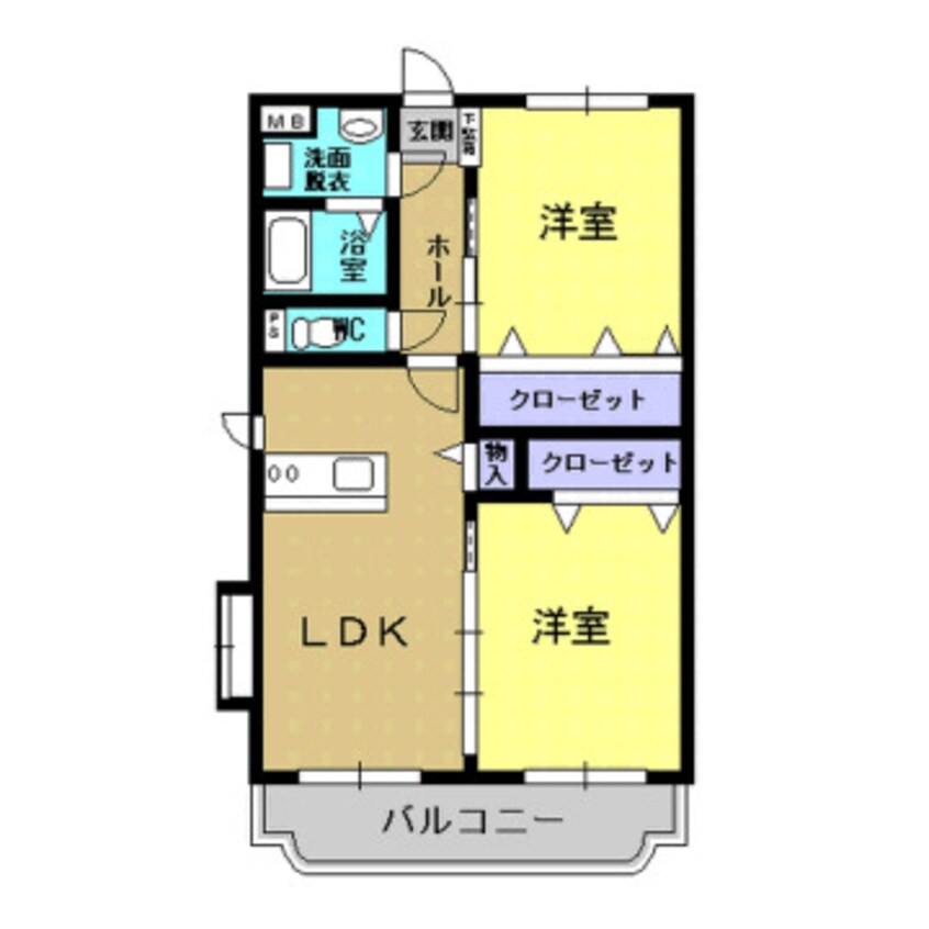 間取図 山陽本線（中国）/新倉敷駅 徒歩28分 3階 築13年