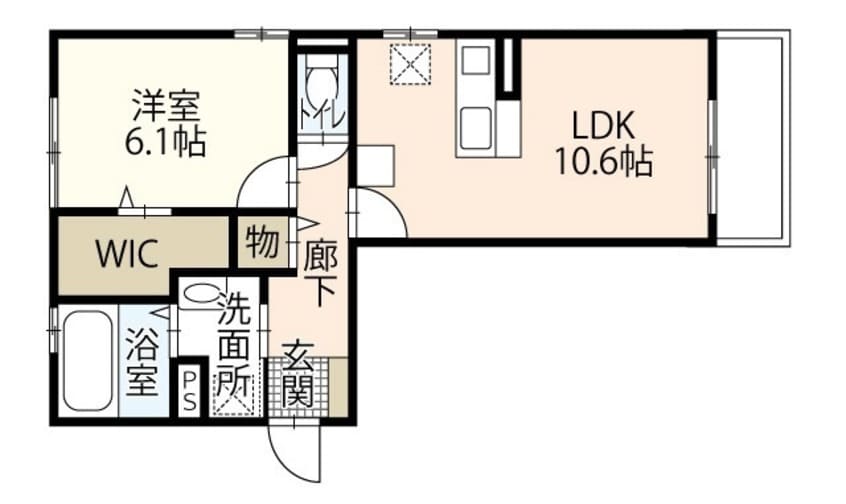 間取図 山陽本線（中国）/倉敷駅 徒歩18分 2階 築6年