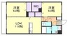 山陽本線（中国）/倉敷駅 徒歩13分 2階 築15年 2LDKの間取り