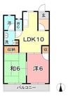 山陽本線（中国）/中庄駅 徒歩2分 3階 築47年 2LDKの間取り