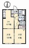 水島臨海鉄道水島本線/球場前駅 徒歩24分 1階 築22年 2DKの間取り