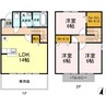 山陽本線（中国）/倉敷駅 徒歩21分 1-2階 築17年 3LDKの間取り