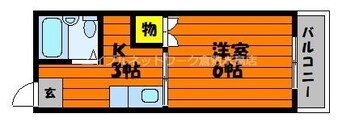 間取図 山陽本線（中国）/倉敷駅 徒歩24分 1階 築38年