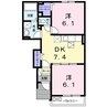 山陽本線（中国）/新倉敷駅 バス:27分:停歩5分 1階 築14年 2DKの間取り