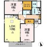 伯備線/倉敷駅 徒歩23分 1階 築20年 2LDKの間取り