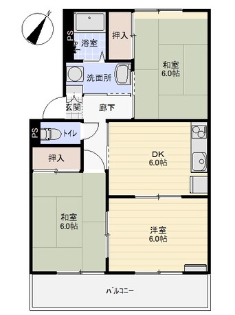 間取図 宇野線<宇野みなと線>/早島駅 徒歩12分 2階 築29年