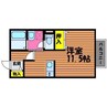 山陽本線（中国）/西阿知駅 徒歩18分 1階 築19年 1Rの間取り