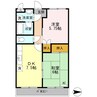 山陽本線（中国）/新倉敷駅 徒歩24分 2階 築29年 2DKの間取り