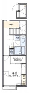 山陽本線（中国）/鴨方駅 徒歩17分 2階 築15年 1Kの間取り