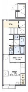 山陽本線（中国）/鴨方駅 徒歩17分 2階 築15年 1Kの間取り