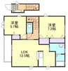山陽本線（中国）/西阿知駅 徒歩6分 1階 築19年 2LDKの間取り
