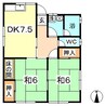 山陽本線（中国）/新倉敷駅 徒歩38分 1階 築32年 2DKの間取り