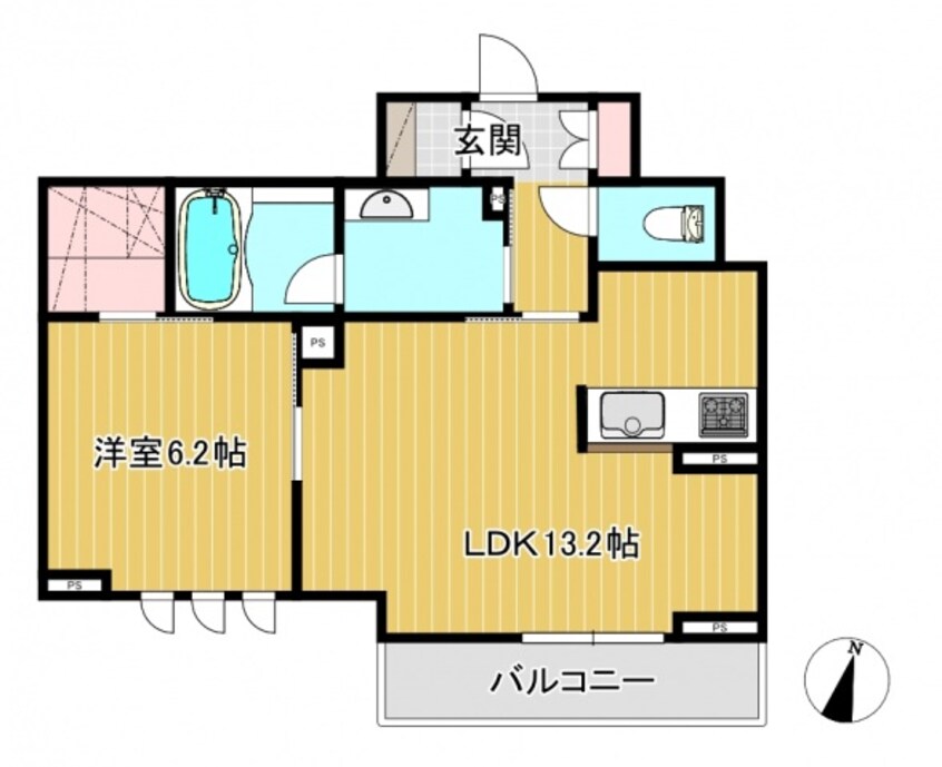 間取図 吉備線<桃太郎線>/東総社駅 徒歩12分 1階 築4年