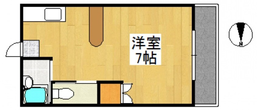 間取図 山陽本線（中国）/倉敷駅 徒歩15分 2階 築35年